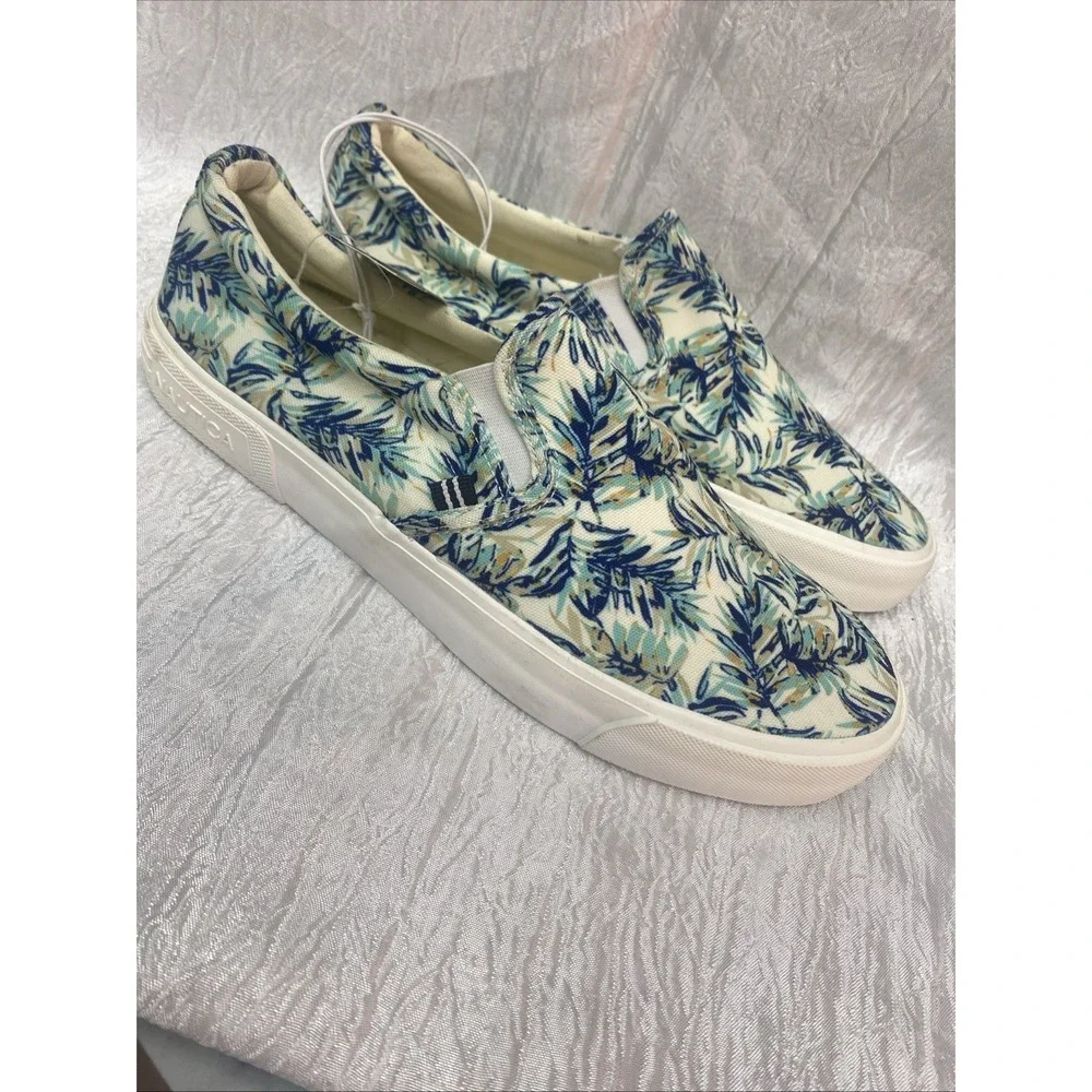 Nautica SLIP ON Shoes Sneakers CANDLER blue floral Navy Palm Men's Size 8.5 New!